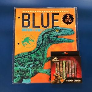 Jurassic World Folders and 10 Jumbo Crayons